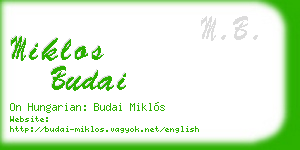 miklos budai business card